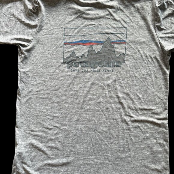 Patagonia Capilene Cool Daily Short Sleeve Shirt Men/W Lge Heather Gray SPF 50+ - Picture 7 of 7